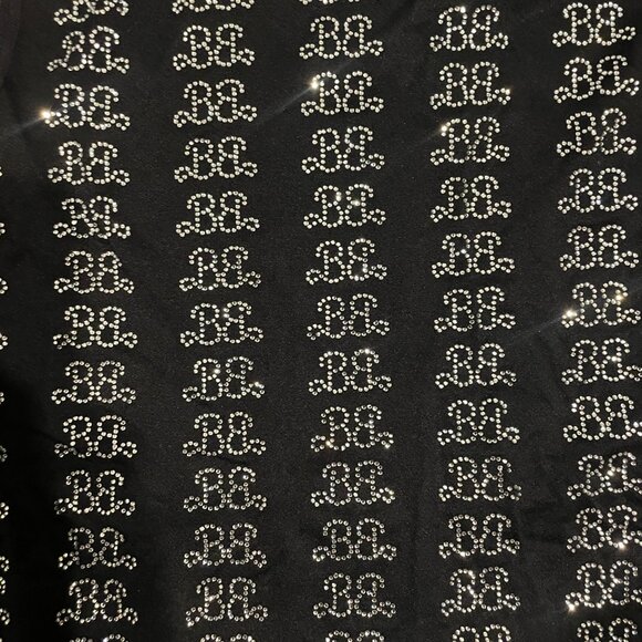 Zara X Barbie Rhinestone Barbie Logo Black Bodysuit - Picture 3 of 5